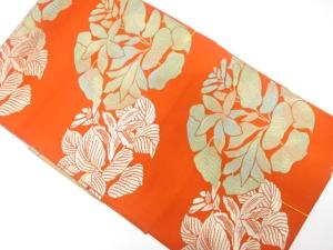 未使用品　花丸模様織り出し　名古屋帯